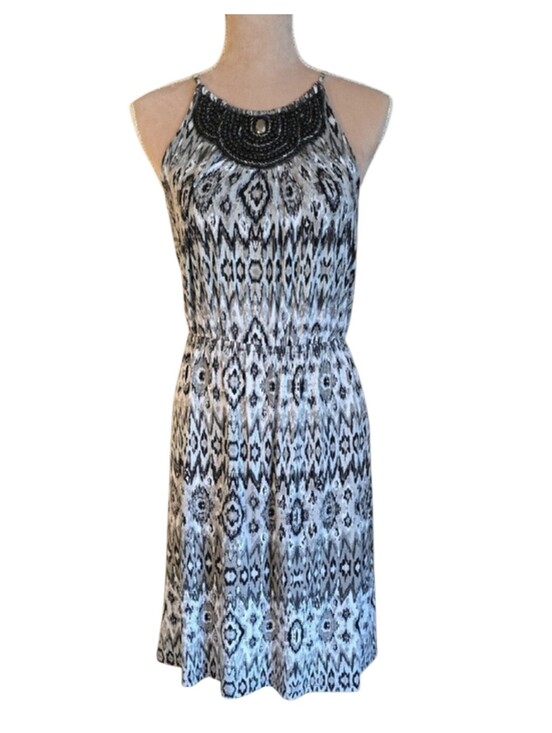 Lane Bryant Dresses & Skirts - EUC Lane Bryant Black and White Geometric Mini Dress
